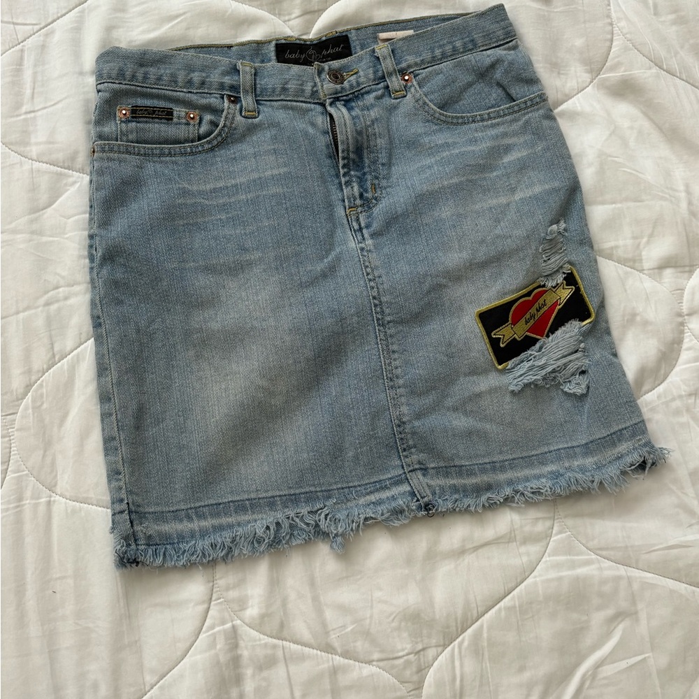 Vintage blue jeans Baby Phat mini skirt